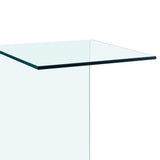 Side Table 40x40x60 cm Tempered Glass 332930