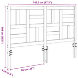Bed Headboard Wax Brown 145.5 x 4 x 104 cm Solid Pine Wood 867397