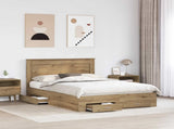 Bed Frame with Drawer with Headboard Manual Engineered Wood 3410317