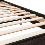 Bed Frame Brown Oak Engineered wood, Metal Single Modern 845591