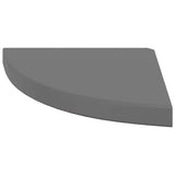 Floating Corner Shelves 4 pcs High Gloss Grey 35x35x3.8 cm MDF 323915