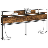 Storage Headboard with Shelf Smoked oak 200 cm Engineered wood 859662