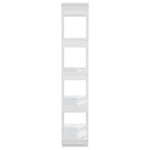 Book Cabinet/Room Divider High Gloss White 80x30x160 cm 811571
