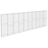 144915 Gabion Wall with Covers Galvanised Steel 600x30x200 cm