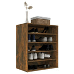 ZNTS Shoe Cabinet Smoked Oak 60x35x70 cm Engineered Wood 816014