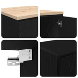 Garage Cabinets 2 pcs Black Engineered Wood 3328306