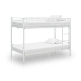 Bunk Bed without Mattress White Metal 90x200cm 287909