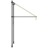 Retractable Awning Cream 100x150 cm Fabric and Steel 368743