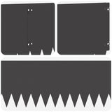 Lawn Edging 10 pcs 103 x 30 cm Steel Black 8008504