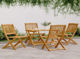 5 Piece Folding Garden Dining Set Solid Wood Acacia 3206330