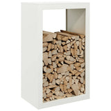 Firewood Rack White 60x40x100 cm Steel 850990