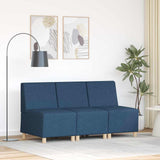Modular Sofa Unit Armless 3 pcs Blue 55 x 74 x 82 cm Fabric 3399800