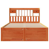 Bookcase Bed without Mattress Wax Brown 160x200 cm Solid Wood Pine 3308956