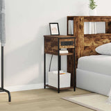 Bedside Cabinet Smoked Oak 41 x 28 x 76 cm Engineered Wood 859577