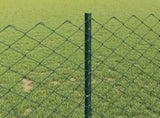 Chainlink Fence with Post 10 x 1 m PVC-Coated Steel Green Mesh 3336240