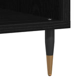 Record Cabinet Black Oak 100 x 38 x 48 cm Engineered Wood 862901