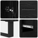 Highboard with Drawer 2 pcs Black Oak 69.5 x 34 x 180 cm 3416190