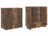 Cabinet Set 2 pcs Old Wood 66 x 34.5 x 95 cm Engineered Wood 3416356