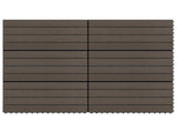 Decking Tile 6 pcs Dark Brown 60 x 30 cm WPC 42046686