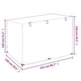 Swing Bench Covers 2 pcs 12 Eyelets 215x150x130/150 cm Polyethylene 3155382