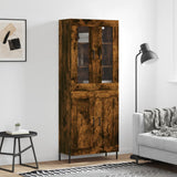 Highboard Smoked Oak 69.5x34x180 cm Engineered Wood 3198350