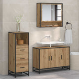 Bathroom Furniture Set 3 pcs Artisan Oak Engineered Wood 3402409
