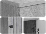 Desk with Shelf Grey Sonoma 142.5 x 50 x 75 cm Engineered Wood 3414582