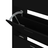Shoe Cabinet Black 63x24x103 cm Engineered Wood 342552