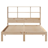 Bookcase Bed without Mattress 150x200 cm King Size Solid Wood Pine 3322564