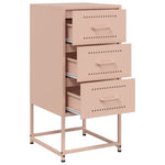 ZNTS Bedside Cabinets 2 pcs Pink 36x39x78 cm Steel 846581