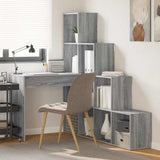 Corner Desk with Shelf Grey Sonoma 101.5 x 149.5 x 149.5 cm 3337246