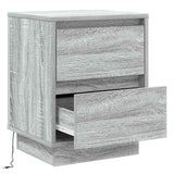 Bedside Cabinet Grey 39 x 34.5 x 50 cm Engineered wood 869620