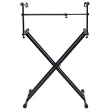 Double Braced Keyboard Stand X-Frame Black 70094