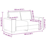 ZNTS 2-Seater Sofa 120 cm Linen 4105165