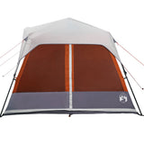 Family Tent with LED 9-Person Light Grey and Orange Quick Release 94312