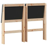 Upholstered Headboard Light Grey 120 cm Solid Pine Wood 879404