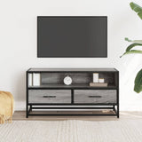 TV Cabinet Grey Sonoma 80x34.5x40 cm Engineered Wood and Metal 848812