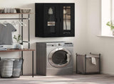 Wall Mounted Cabinet Black 69.5 x 34 x 90 cm Engineered Wood 879604