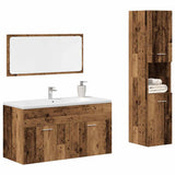 3 Piece Bathroom Furniture Set Old Wood Engineered Wood 3328591