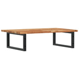 Basin Shelf Wall Mounted Steel and Solid Wood Acacia 3302825