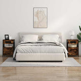 Bedside Cabinet with Drawer 2 pcs Smoked Oak 40 x 31 x 60 cm 859465