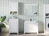 3 Piece Bathroom Furniture Set BERG White Solid Wood Pine 3206500