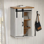 ZNTS Hanging Cabinet HALDEN with Sliding Door White 49x22.5x70 cm Pine 4018438