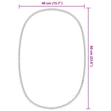 Wall Mirror Silver 60x40 cm 348212