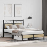 Bed Frame without Mattress Sonoma Oak 120x200 cm Engineered Wood 4106960