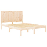 Bed Frame without Mattress 135x190 cm Double Solid Wood Pine 3105705