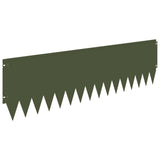 Lawn Edging 10 pcs 103 x 30 cm Steel Olive Green 8008510