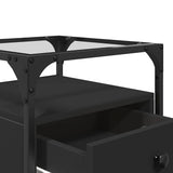 Bedside Cabinets 2 pcs Black 40x40x55 cm Engineered Wood 846075
