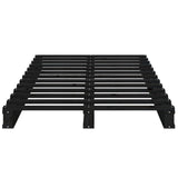 Bed Frame without Mattress Black 75x190 cm Small Single Solid Wood Pine 3120161