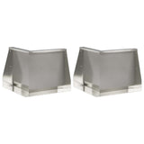 Retaining Wall 2 pcs 50 x 50 x 50 cm Stainless Steel Silver 8015194